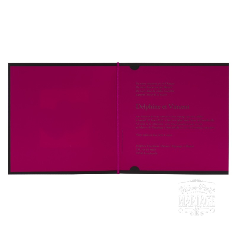 mariage noir et fuschia