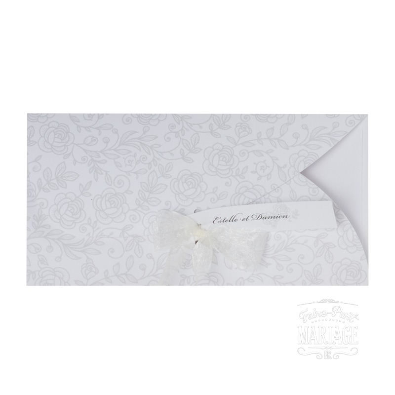 fleurs gris et blanc