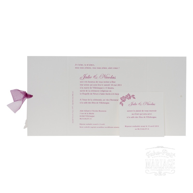 mariage rose nacré
