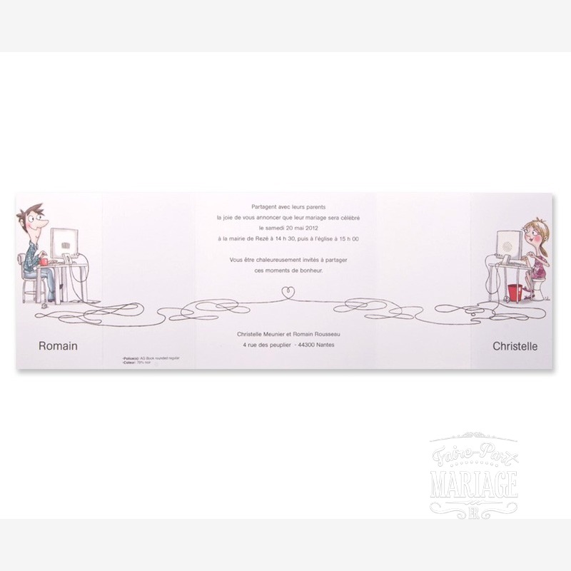 Faire-part mariage Arobase