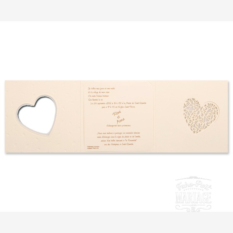 Faire-part mariage Guipure