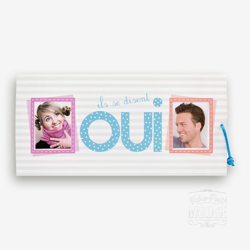 Pochette Oui bleu