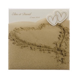 pochette calque cœur et sable