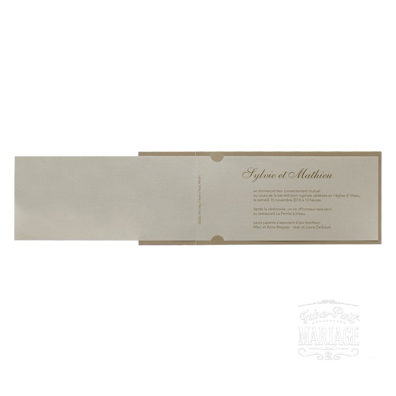 Carte invitation de mariage