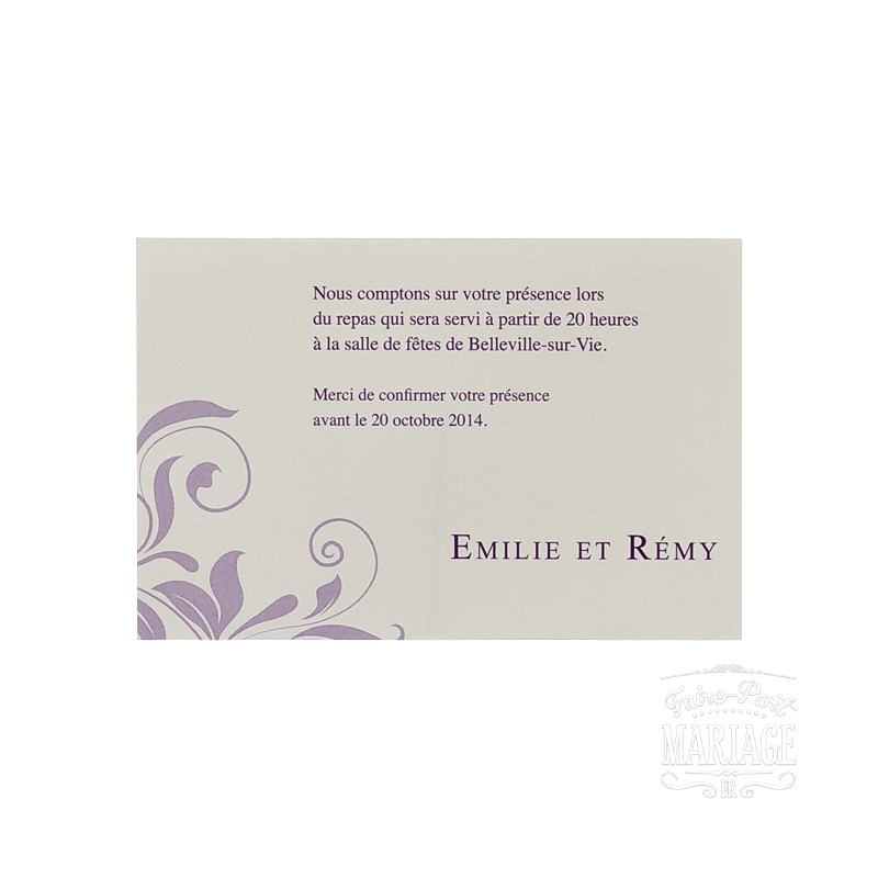 Faire-part & carte invitation parme 