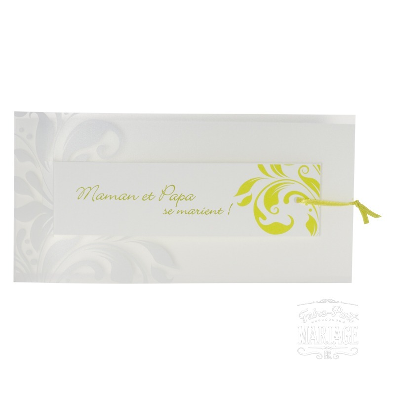 Faire-part arabesque verte