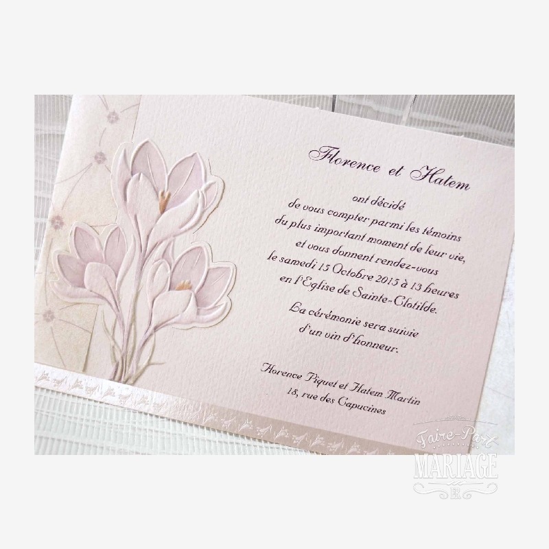 mariage crocus mauve