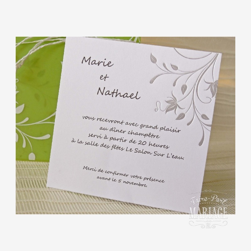 mariage fleuri vert