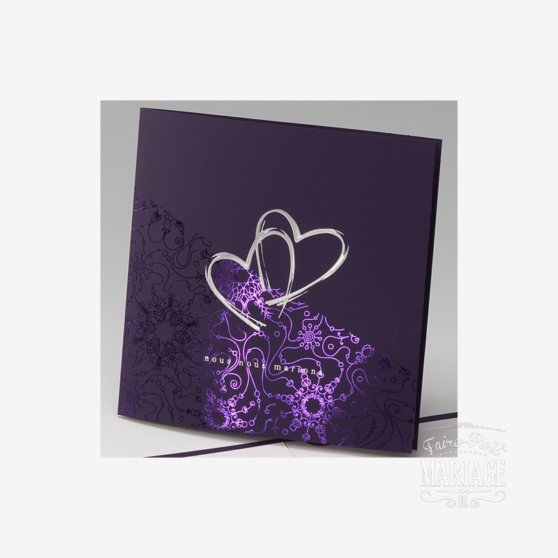 coeurs en violet