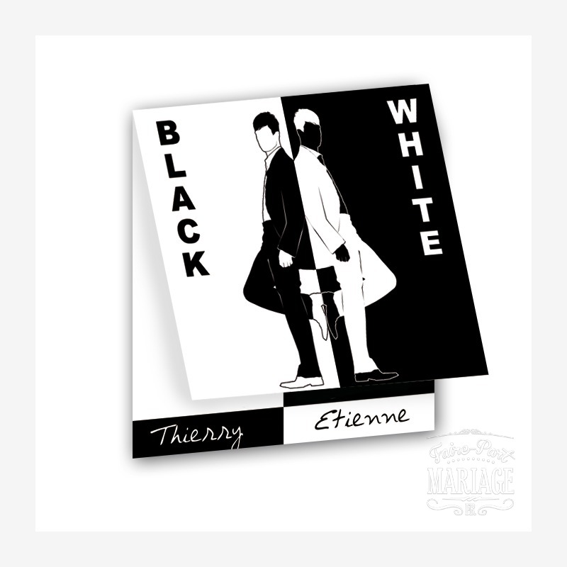 mariage noir et blanc
