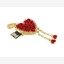 clé USB coeur en fleur